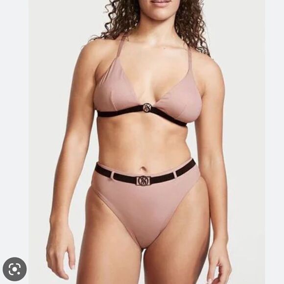 Victorias Secret Swim Wild Wanderer Triangle Bralette Bikini top and Bottoms Set - Picture 2 of 10